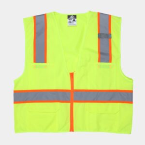 Premium Solid Surveyor Safety Vest With Zipper